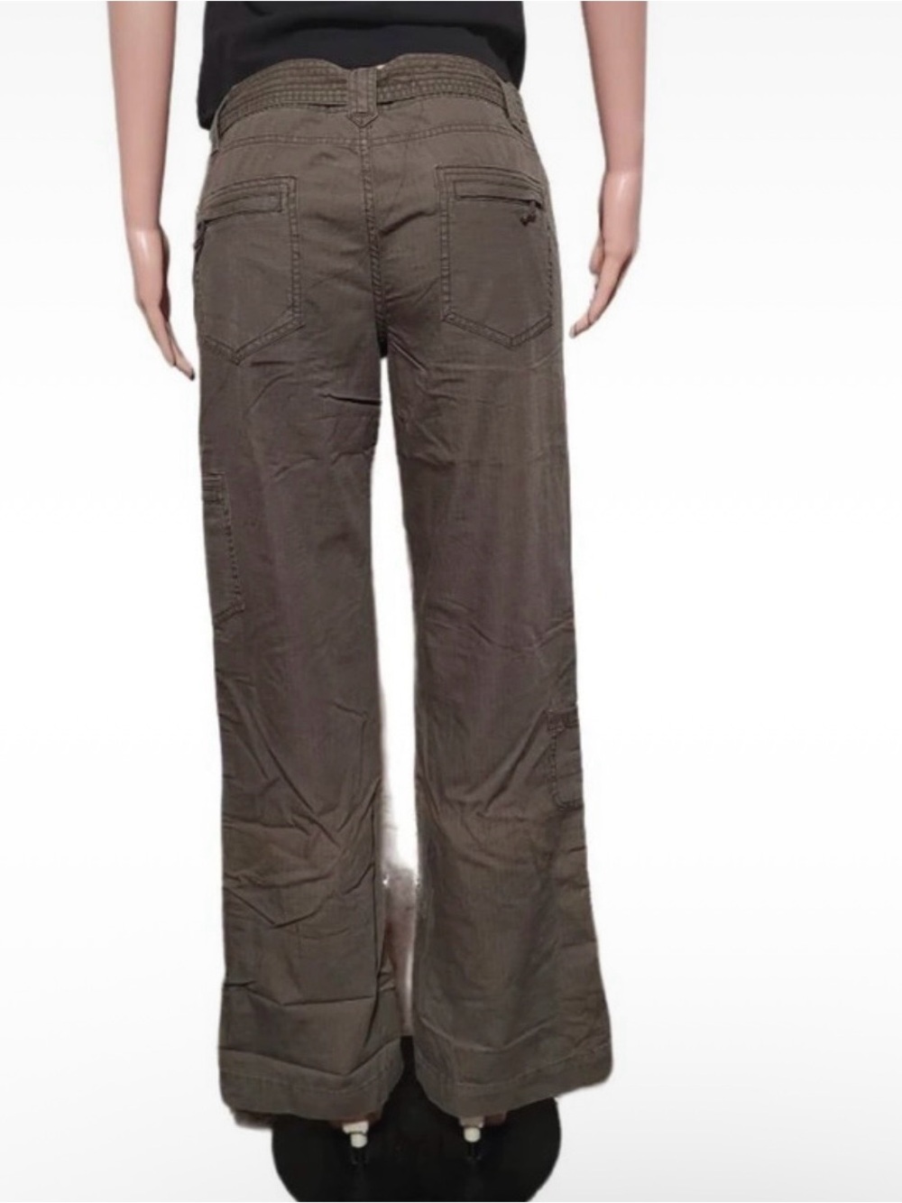 Pulp Women’s Olive Tie-Waist Cargo Pants 8/M - Picture 3 of 8